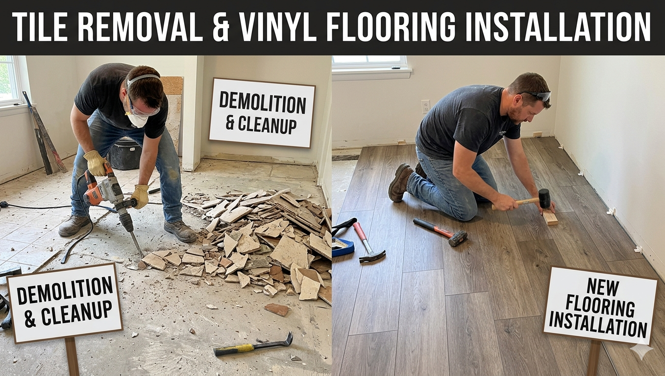 https://www.techpaysolutions.sg/Tile Removal & Vinyl Flooring Installation